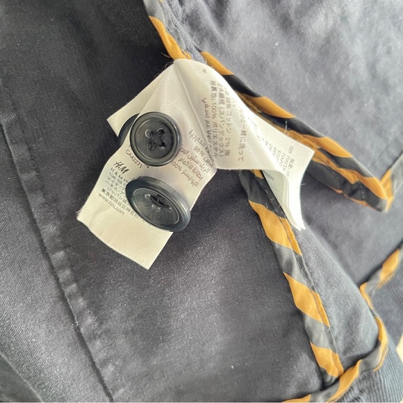 VTG H&M LABEL OF GRADED GOODS Darkest Navy Corduroy 3-Button Blazer, EUR 42 - Picture 10 of 12